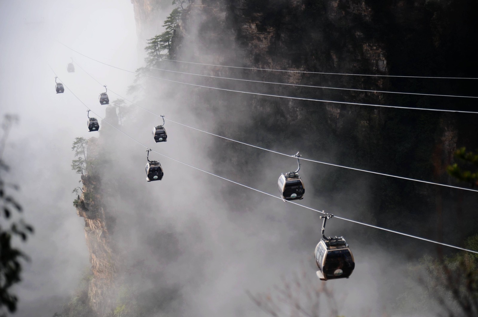 Cable Car in Tianzi Mountain
