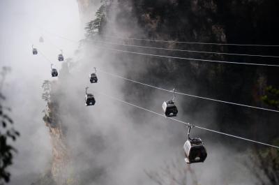 Cable Car in Tianzi Mountain